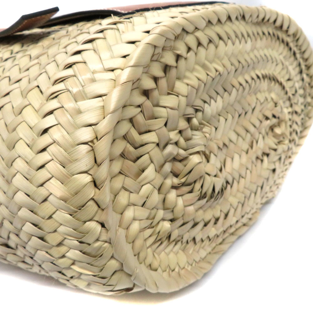 Loewe Medium Tan Palm Natural Bag Leaf Raffia Calfskin Basket - Picture 9 of 16